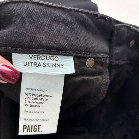 Women’s Paige Verdugo Ultra Skinny jean size 28 - Picture 5 of 7